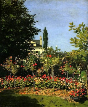 フラワーズ Painting - 花の庭 クロード・モネ 印象派の花